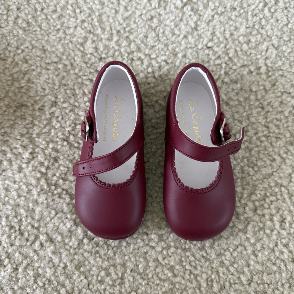 La Coqueta Burgundy Mary Jane Dress Shoes
